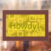 Howdy Geometric  Raamsticker (Vel 2)