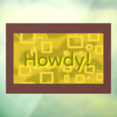 Howdy Geometric  Raamsticker (Vel 3)