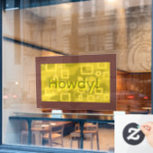 Howdy Geometric  Raamsticker (Cafe Raam)