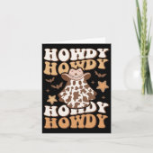 Howdy Ghost Cowboy Pet Ts Rodeo Western Halloween Kaart (Voorkant)