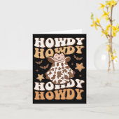 Howdy Ghost Cowboy Pet Ts Rodeo Western Halloween Kaart (Gele Bloem)