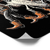 Howdy Ghouls Skeleton Cowboy Western Rodeo Hallowe Poster (Hoek)