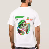 Howdy Go Lucky! - Ierse pub Trivia nacht T-shirt (Achterkant)