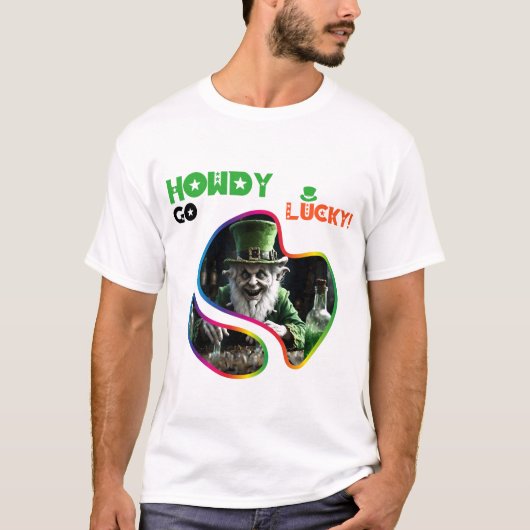 Howdy Go Lucky! - Leprechaun's Pot of Fun T-shirt (Voorkant)