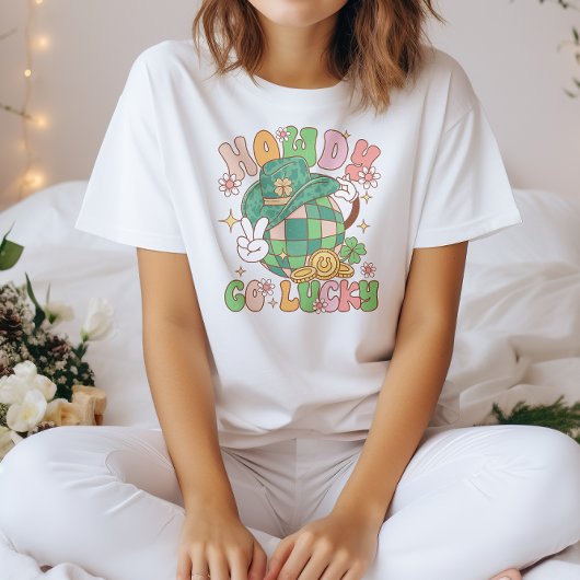 Howdy Go Lucky Western St. Patrick's Day T-shirt