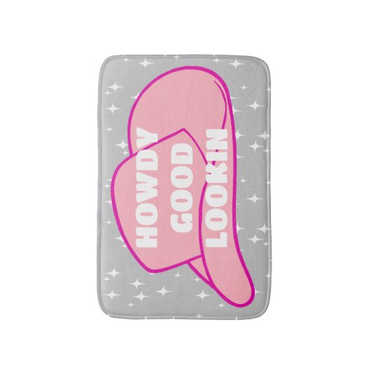 Howdy Goed Uiterlijk Rancher Cowboy Pet Grijs Dorm Badmat (Voorkant Verticaal)
