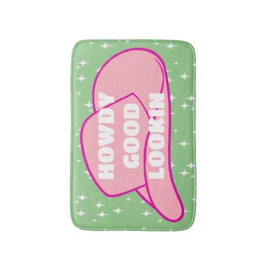 Howdy Goed Uiterlijk Rancher Cowboy Pet Groene Dor Badmat (Voorkant Verticaal)
