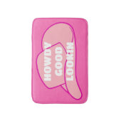 Howdy Goed Uiterlijk Rancher Cowboy Pet Hot Pink Badmat (Voorkant Verticaal)