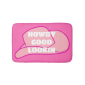 Howdy Goed Uiterlijk Rancher Cowboy Pet Hot Pink Badmat (Voorkant)