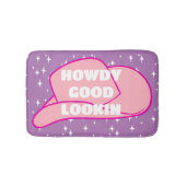 Howdy Goed Uiterlijk Rancher Cowboy Pet Lila Dorm Badmat (Voorkant)