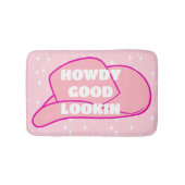 Howdy Goed Uiterlijk Rancher Cowboy Pet Roze Dorm Badmat (Voorkant)