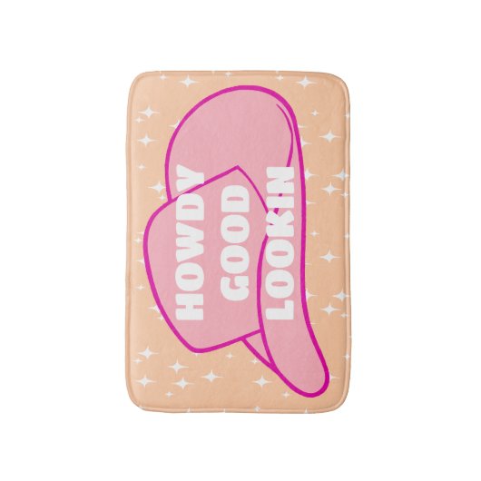 Howdy goed uitziende Rancher Cowboy Pet Peach Badmat (Voorkant Verticaal)
