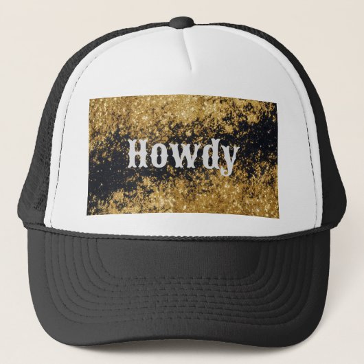 Howdy Gold Glitter Black Glitter Pet (Voorkant)