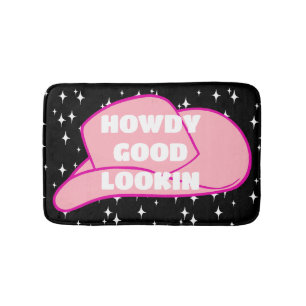Howdy Good Lookin Rancher Cowboy Pet Zwart Badmat