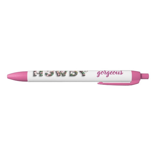 Howdy Gorgood Rustic Chic Floral Zwarte Inkt Pen (Bodem)