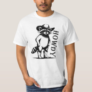 Howdy, Grappige Westerne wasbeer T-shirt