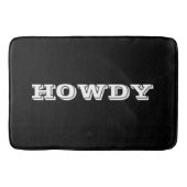 "Howdy"-groet of naam, zwart Badmat (Voorkant)