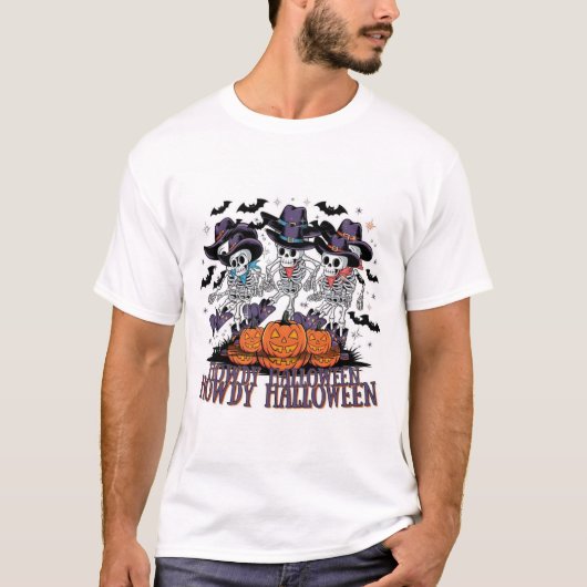 Howdy Halloween dansende cowboy T-shirt (Voorkant)