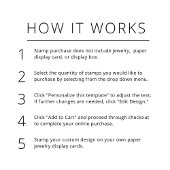 HOWDY Handgemaakte Sieraden Display Kaart Stamp Zelfinktende Stempel