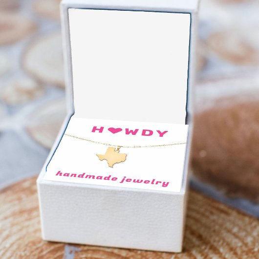 HOWDY Handgemaakte Sieraden Display Kaart Stamp Zelfinktende Stempel