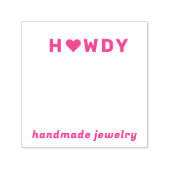HOWDY Handgemaakte Sieraden Display Kaart Stamp Zelfinktende Stempel (Design)