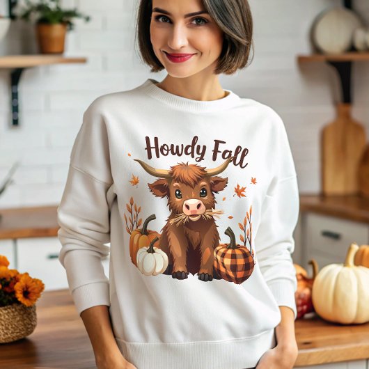 Howdy Herfst Highland Koe Herfst Herfst Thanksgivi Trui