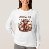 Howdy Herfst Highland Koe T-shirt (Voorkant)