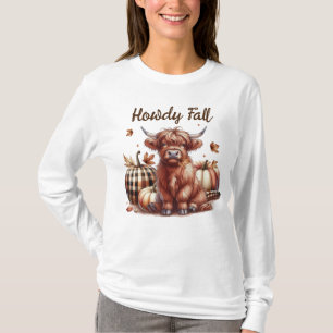 Howdy Herfst Highland Koe T-shirt