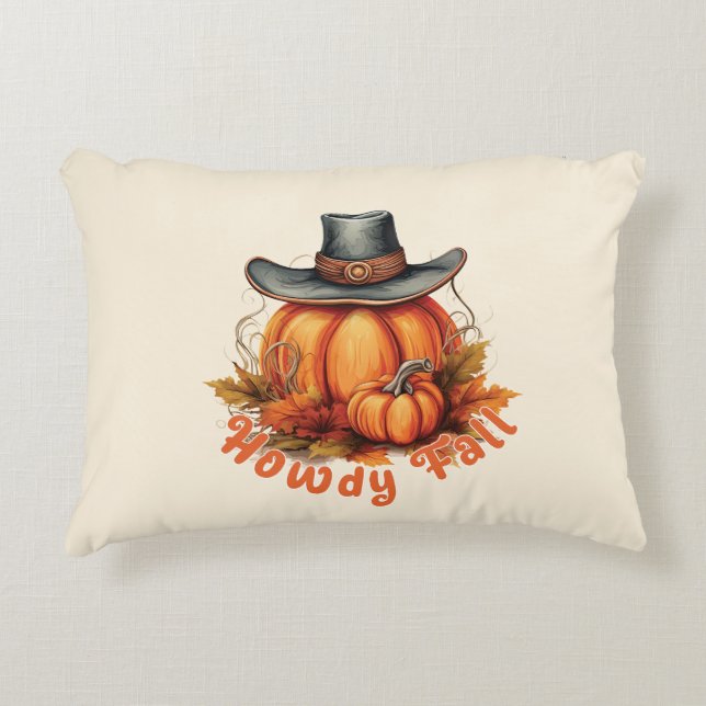 Howdy Herfst - Rustieke herfstvibes Accent Kussen (Voorkant)