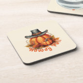 Howdy Herfst - Rustieke herfstvibes Bier Onderzetter (Linkerzijde)