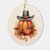 Howdy Herfst - Rustieke herfstvibes Keramisch Ornament (Links)