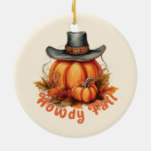 Howdy Herfst - Rustieke herfstvibes Keramisch Ornament (Achterkant)