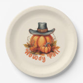 Howdy Herfst - Rustieke herfstvibes Papieren Bordje (Voorkant)