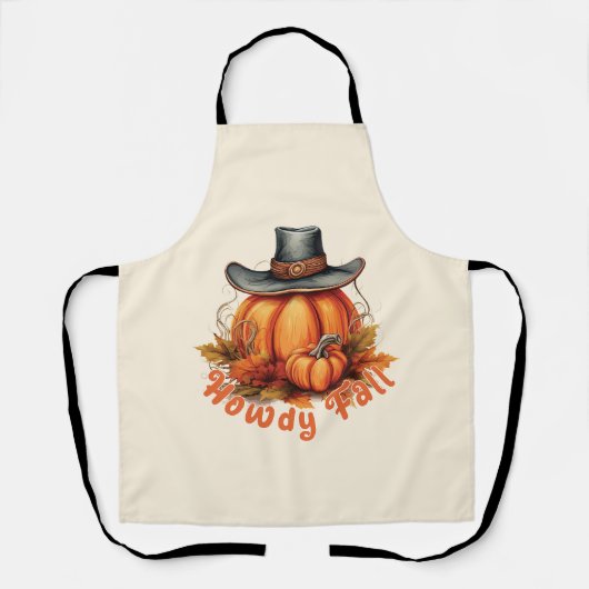 Howdy Herfst - Rustieke herfstvibes Schort (Voorkant)