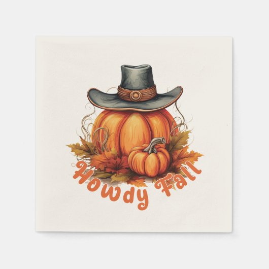 Howdy Herfst - Rustieke herfstvibes Servet (Voorkant)