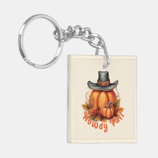 Howdy Herfst - Rustieke herfstvibes Sleutelhanger (Voorkant Links)