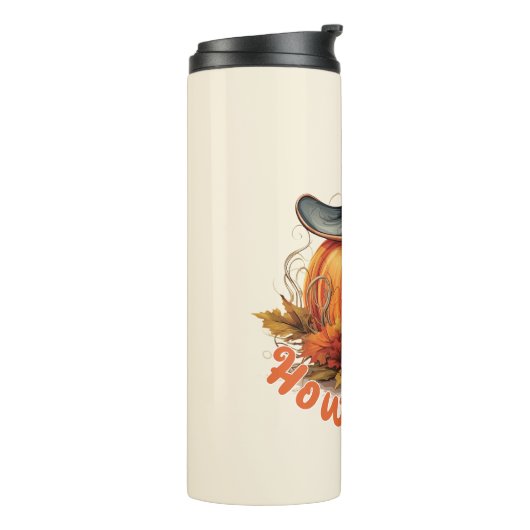 Howdy Herfst - Rustieke herfstvibes Thermosbeker (Gedraaid links)