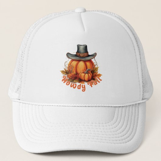 Howdy Herfst - Rustieke herfstvibes Trucker Pet (Voorkant)