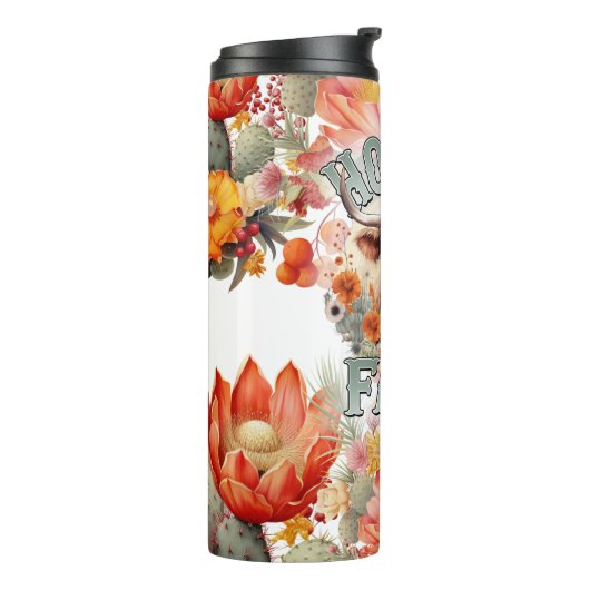 Howdy Herfst succulente Koe Thermosbeker (Gedraaid links)