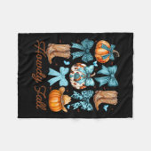 Howdy Herfst Western Pompoen Coquette Bow Pompoen Fleece Deken (Voorkant (Horizontaal))