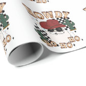 Howdy Ho Ho Santa Cadeaupapier (Rol Hoek)