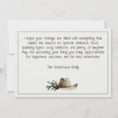 Howdy Holidays Westerse Rustieke Waterverf Feestdagenkaart (Achterkant)