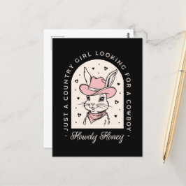 Howdy honing op zoek naar een cowboy grappige cowg briefkaart