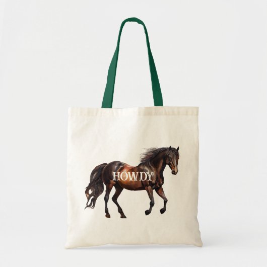 Howdy Horse Tote Bag (Voorkant)
