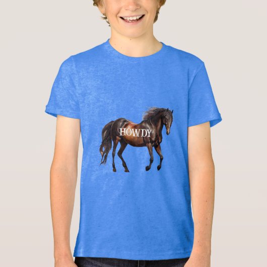 Howdy Horse Tri-Blend Shirt (Voorkant)