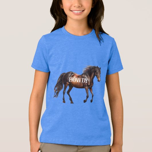 Howdy Horse Tri-Blend Shirt (Voorkant)