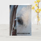 Howdy Horse Wenskaart Kaart (Gele Bloem)