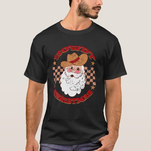 Howdy Howdy Cowboy Sinterklaas Kerstbomen Howdy Ch T-shirt (Voorkant)