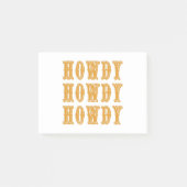 Howdy Howdy Howdy Cool Cowboy Western Post-it® Notes (Voorkant)