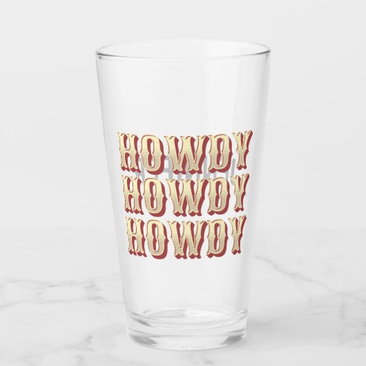 Howdy Howdy Howdy Glas (Voorkant)